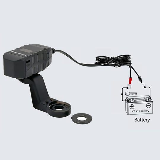 KNMASTER UC200 MOTOSİKLET USB VE TYPE-C ÇİFT GİRİŞLİ ŞARJ SOKETİ