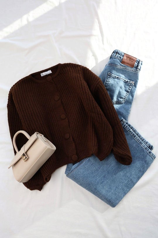 HırkaKaplama Düğmeli Selanik Hırka