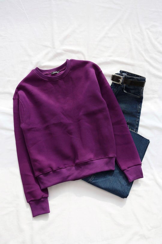 SweatBisiklet Yaka 3 İplik Sweat