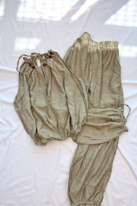 Pantolon TakımTaşlı Kolyeli Şalvar Takım