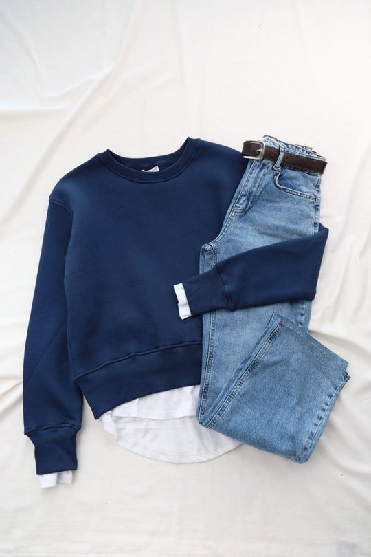 SweatTshirt Detaylı 3iplik Sweat