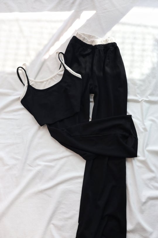 Eşofman TakımÇift Renk Crop Pantolon Takım