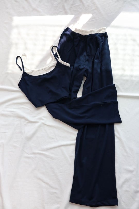 Eşofman TakımÇift Renk Crop Pantolon Takım