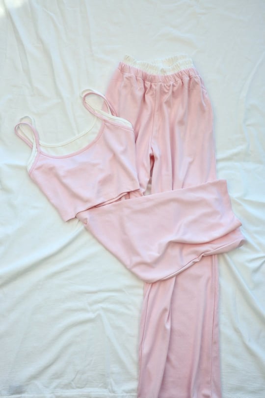 Eşofman TakımÇift Renk Crop Pantolon Takım