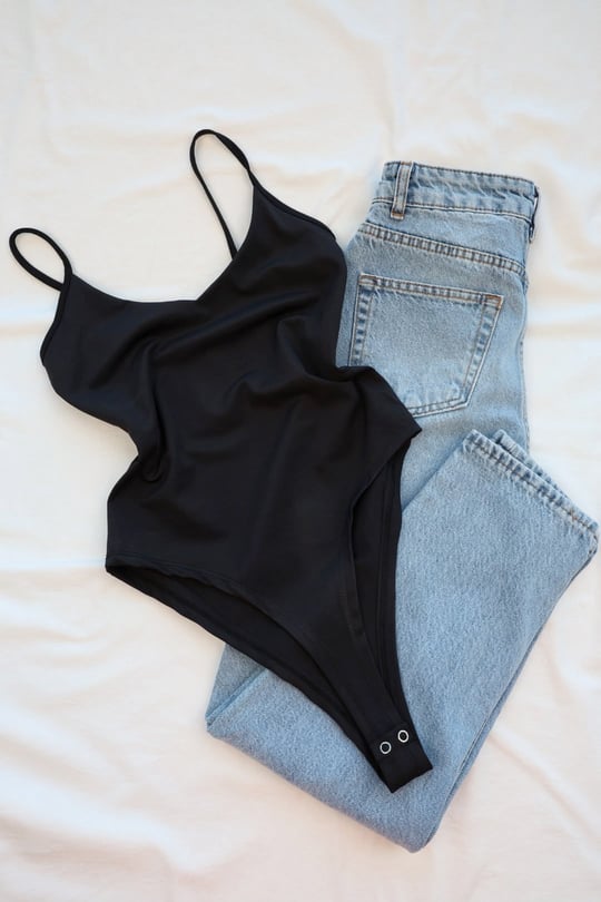 BodysuitAskılı Çıtçıtlı Bodysuit