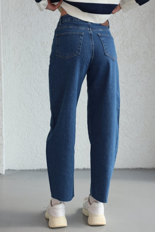 Paça Kesik Barrel Jean