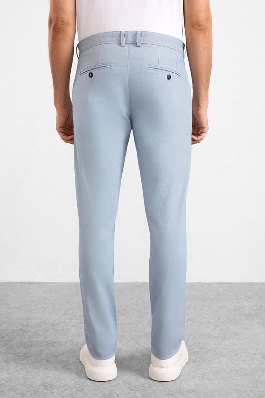 Buz Mavi Slim Casual Pantolon
