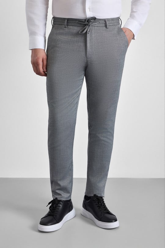 Siyah Slim Düz Jogger Pantolon