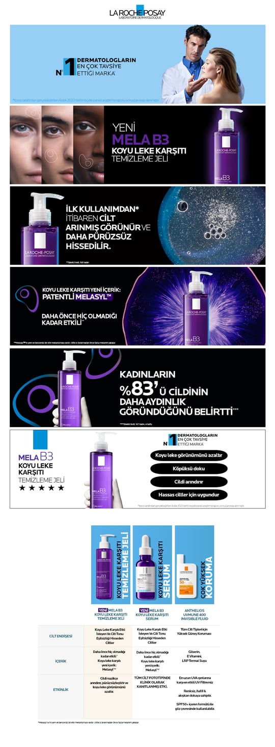 La Roche Posay Mela B3 Koyu Leke Karşıtı Temizleme Jeli 200ml