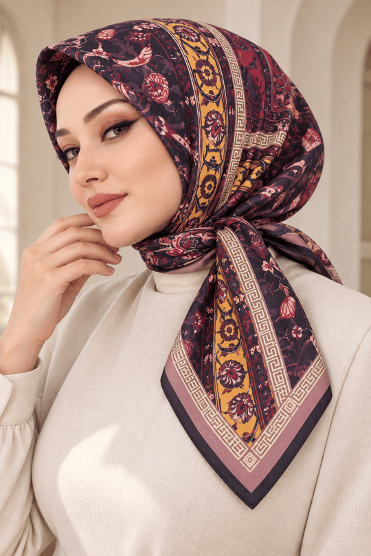 Desenli Soft Eşarp - 086