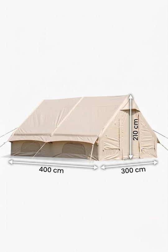 Çadır Dünyası 12 Kişilik Dev Şişme Kamp Çadırı - 400x300 cm - 210 cm Yükseklik