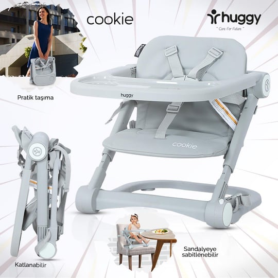 Huggy Cookie Portatif Katlanabilir Taşınabilir Mama Sandalyesi