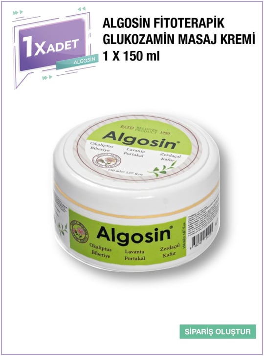 Algosin Fitoterapik Glukozamin ve Aromatik Bitkisel Yağlar İçeren