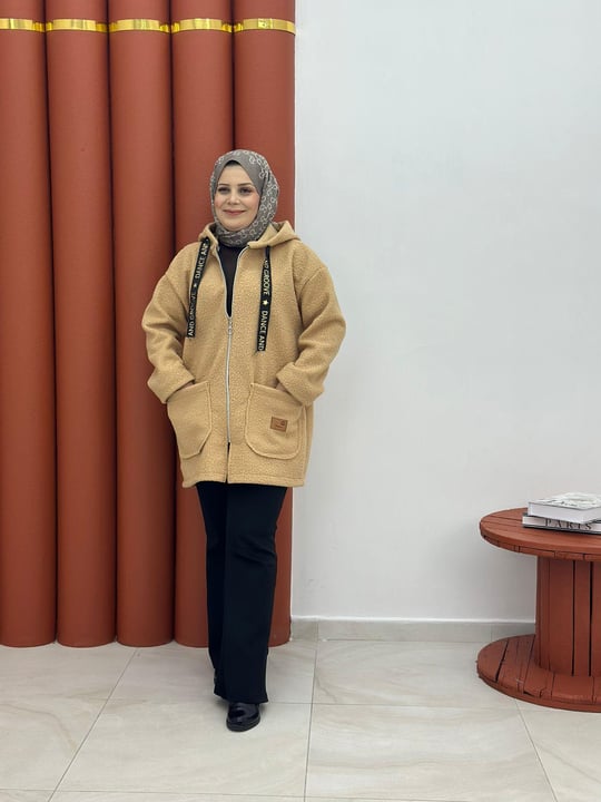 9877 buklet cepli tunik bej
