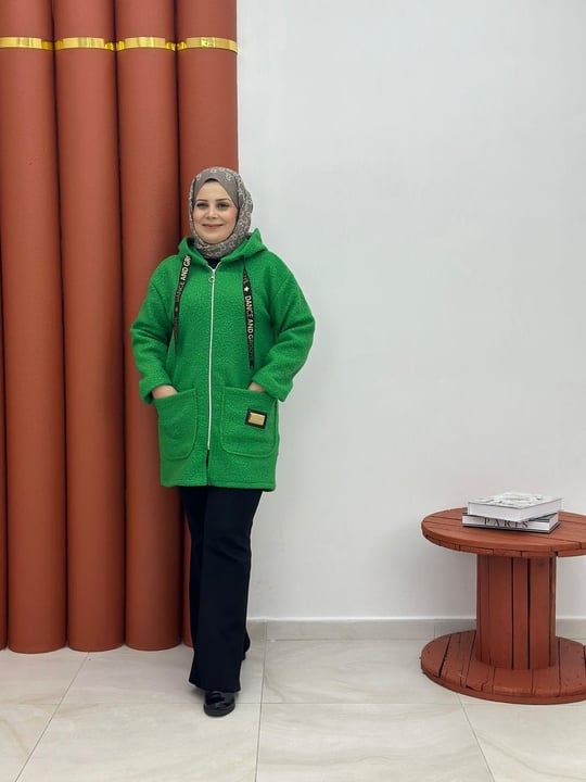 9877 buklet cepli tunik yeşil