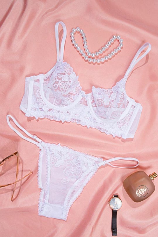 Dantel Vintage Birde Bralet Takımı