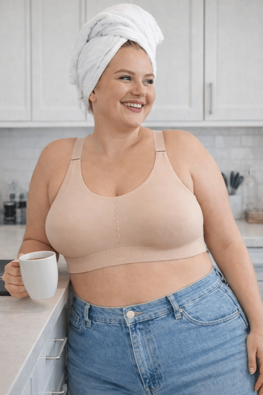 Bulut Koleksiyonu Lazer Kesim Dikişsiz C & D Cup Büyük Beden Sütyen Ten 