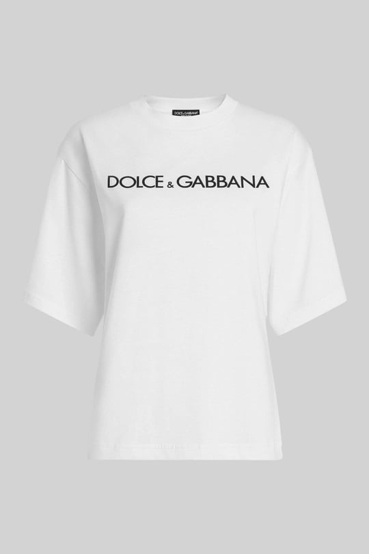 Dolce&Gabbana Kadın T-Shirt Beyaz 0002