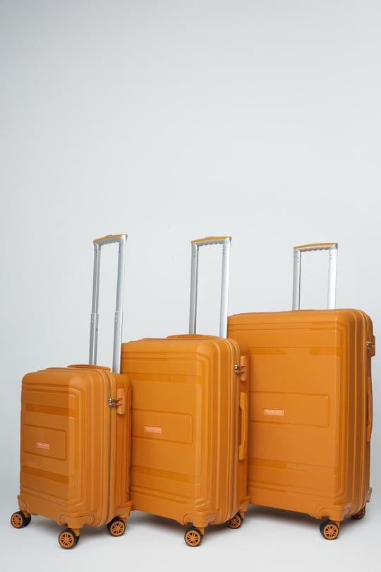 Travel Polo 3'lü Valiz Seti Kırılmaz Hardal 1017