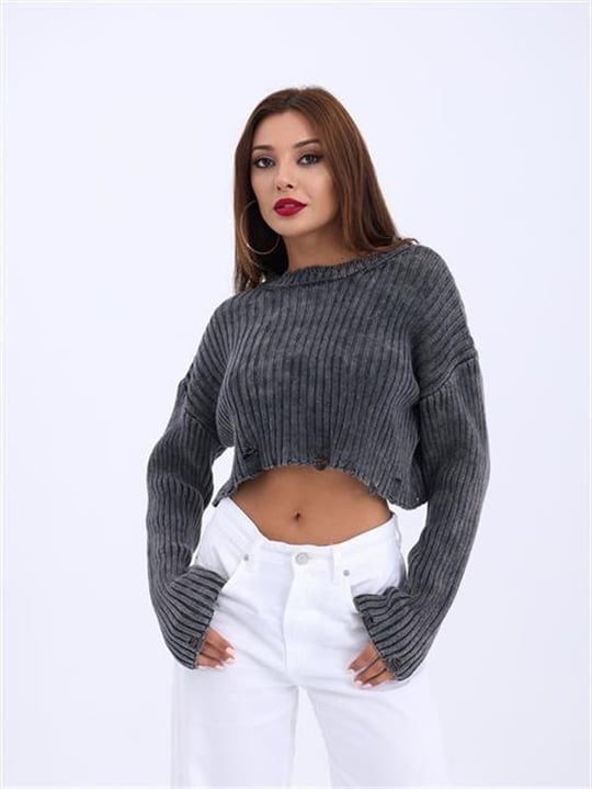 Toptan Crop Kazak Siyah