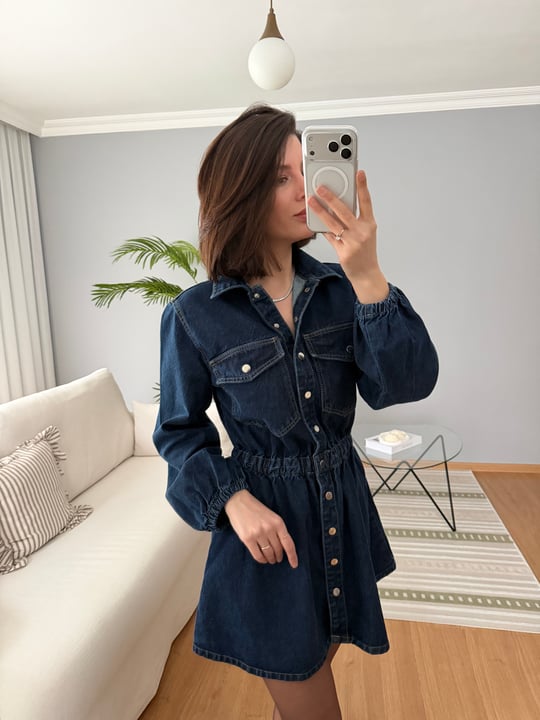 Destina Denim Elbise