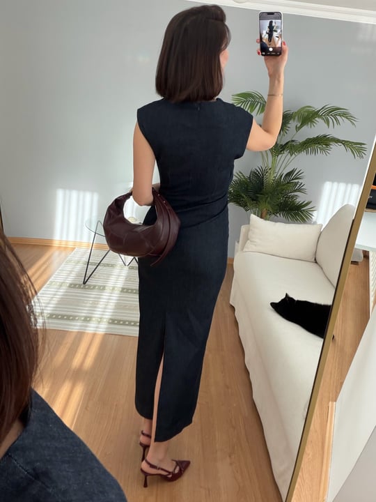 Elira Denim Elbise