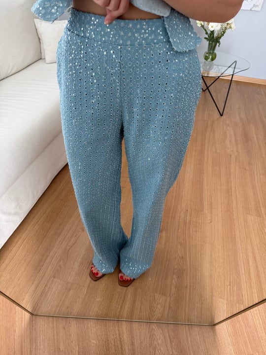 Pul İşlemeli Pantolon