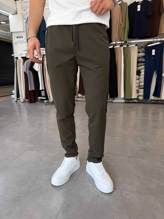 Duble Paça Jogger Pantolon Haki