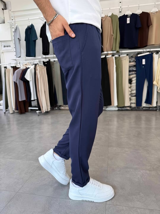 Duble Paça Jogger Pantolon Lacivert