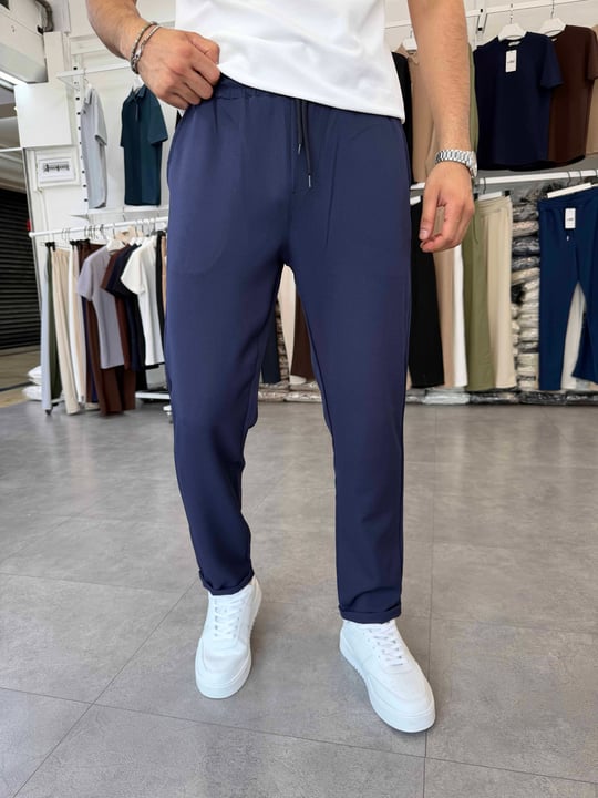 Duble Paça Jogger Pantolon Lacivert
