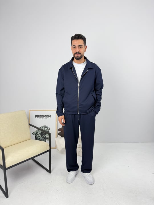 Mevsimlik Takım Oversize Likralı Lacivert
