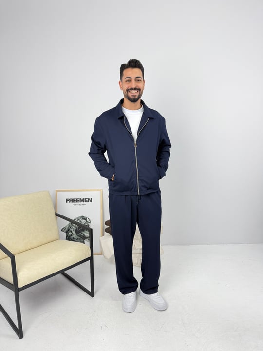 Mevsimlik Takım Oversize Likralı Lacivert