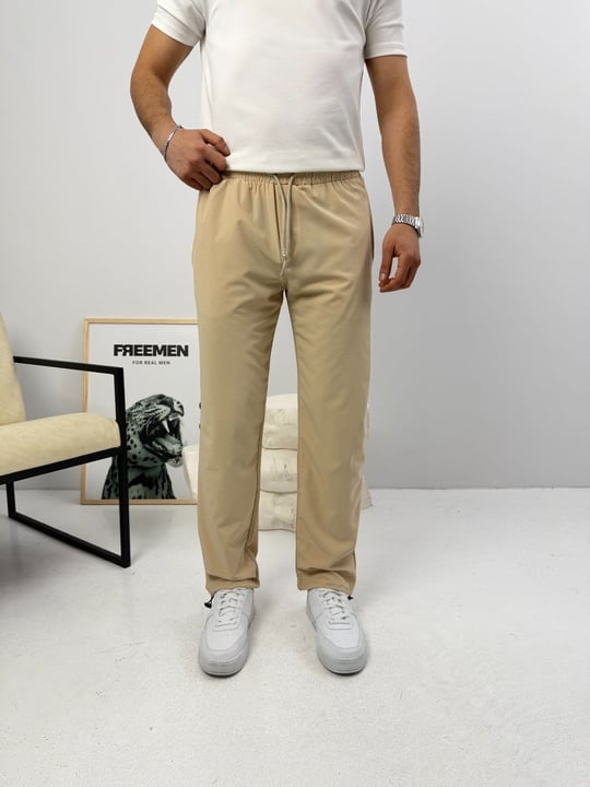 Paraşüt Baggy Eşofman Bej