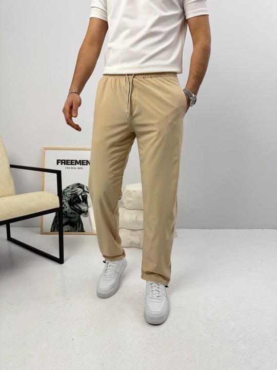 Paraşüt Baggy Eşofman Bej