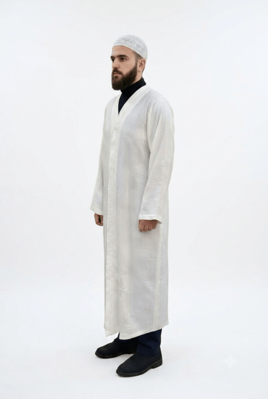 AEROBİN KUMAŞ LÜKS NAMAZ CÜBBESİ-BEYAZAEROBİN KUMAŞ LÜKS NAMAZ CÜBBESİAEROBİNCB-SH01CÜBBE MODELLERİSUFFA