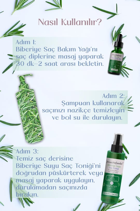 Biberiye Saç Bakım Seti Bukle - Biberiye Suyu Saç Toniği 11 Ekstraktlı (150 Ml X 2 Adet) + Biberiye Saç Serumu 50 ml