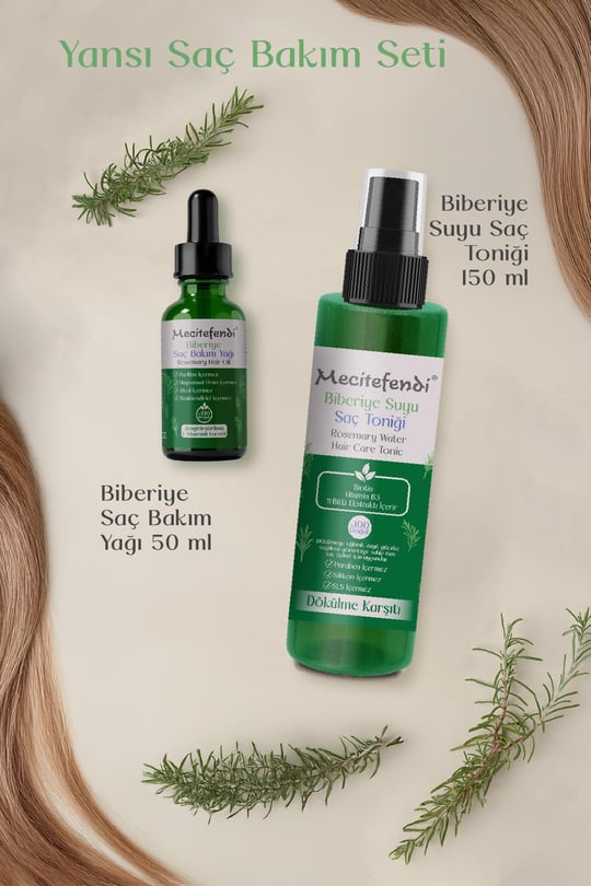 Biberiye Saç Bakım Seti Yansı - Biberiye Serumu 50 Ml + Biberiye Suyu Saç Toniği 150 Ml