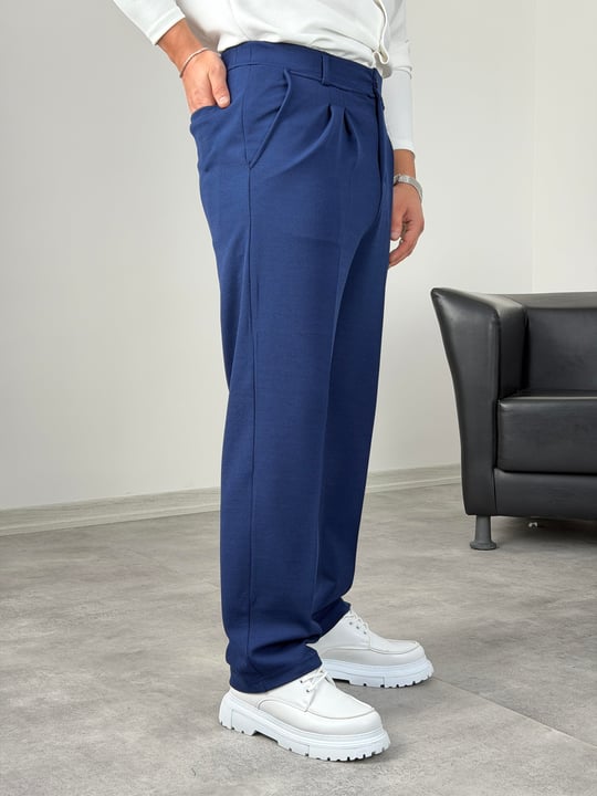 CRAP PİLELİ BAGGY PANTOLON LACİVERT