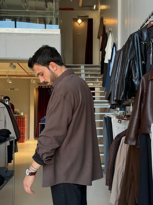 Alain Kahverengi Modal Gömlek