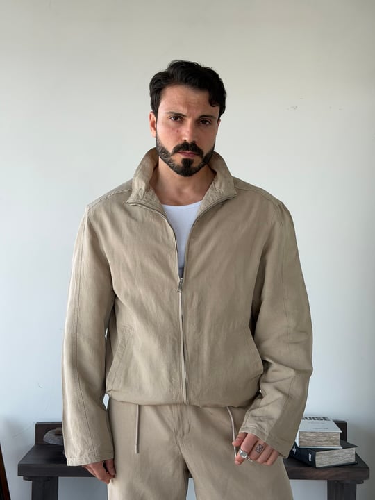 Levin Linen / Tensel Bej Ceket