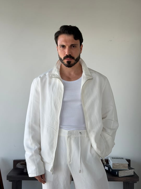 Levin Linen / Tensel Beyaz Ceket