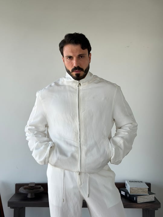 Levin Linen / Tensel Beyaz Ceket