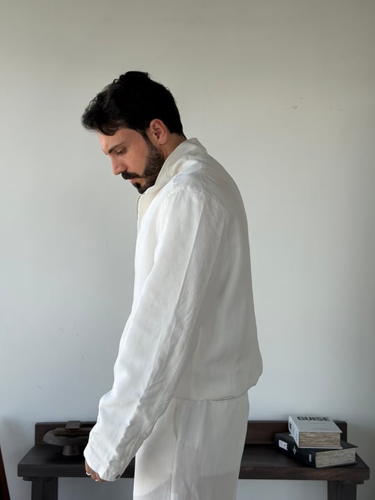Levin Linen / Tensel Beyaz Ceket