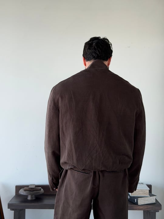 Levin Linen / Tensel Kahverengi Ceket