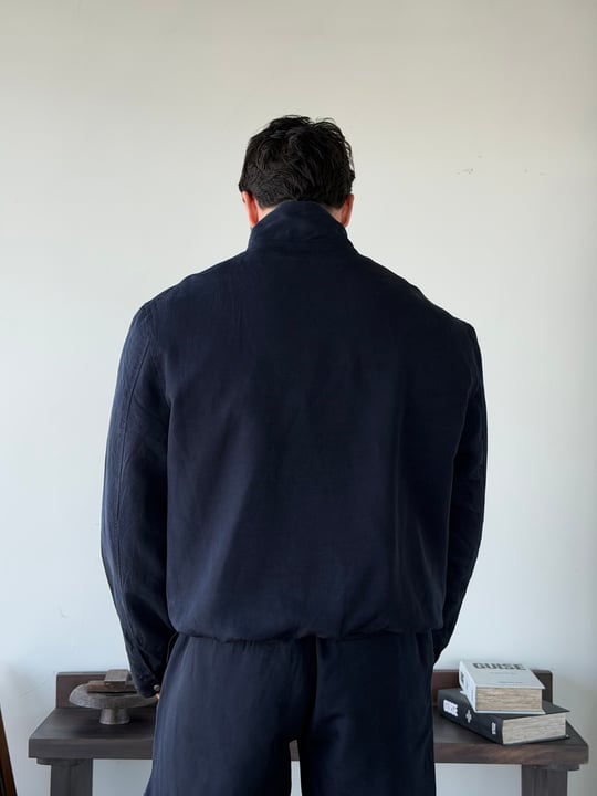Levin Linen / Tensel Lacivert Ceket