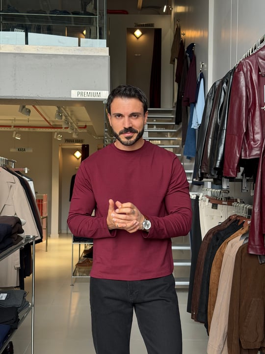 Yasmir Bordo Basic Sweatshirt