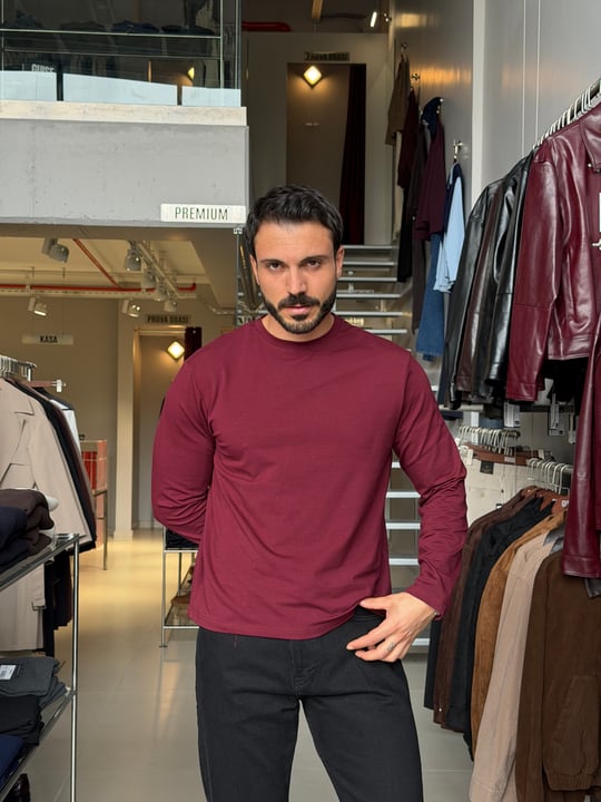 Yasmir Bordo Basic Sweatshirt