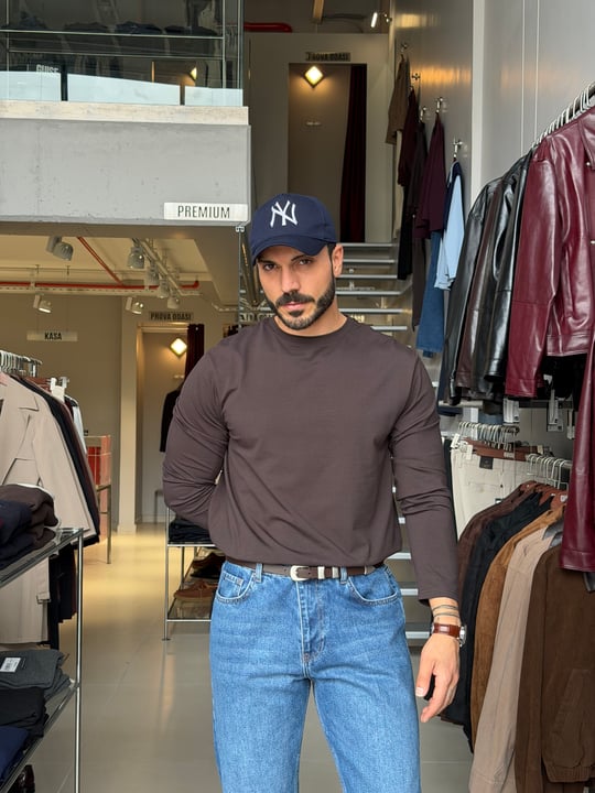 Yasmir Kahverengi Basic Sweatshirt