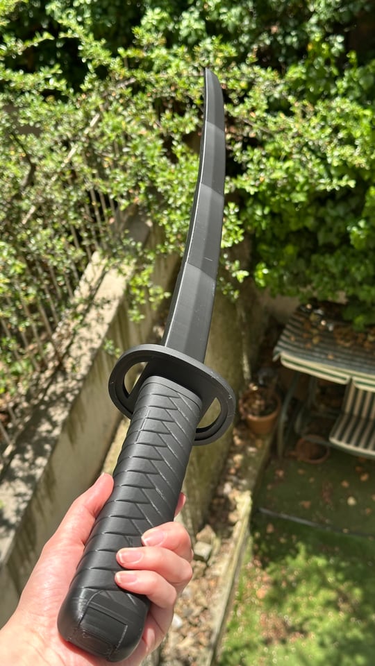 Katlanan Katana Samuray Kılıcı Plastik Küçük Boy 65cm Siyah