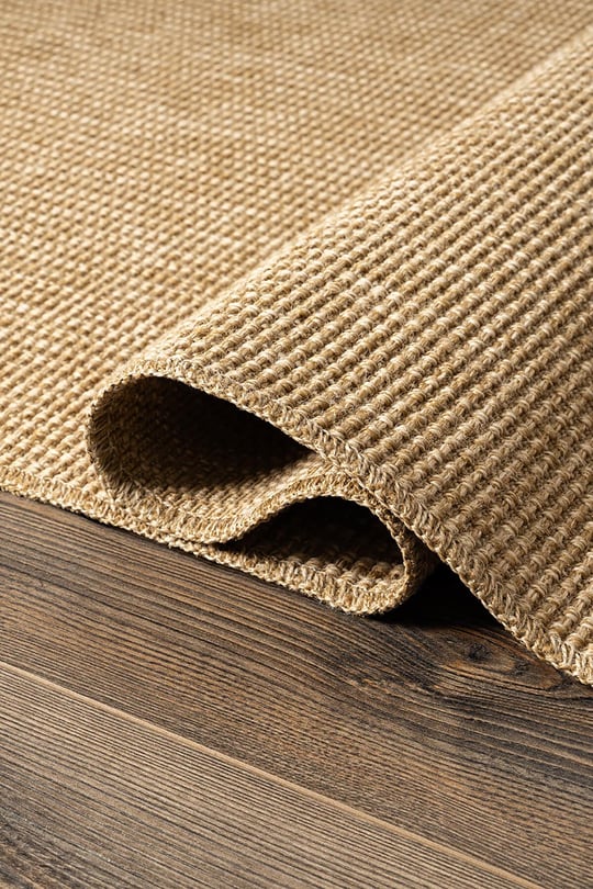 Tiora TI001A Bej Jüt Halı Naturel Sisal Örme Hasır Modern Yıkanabilir